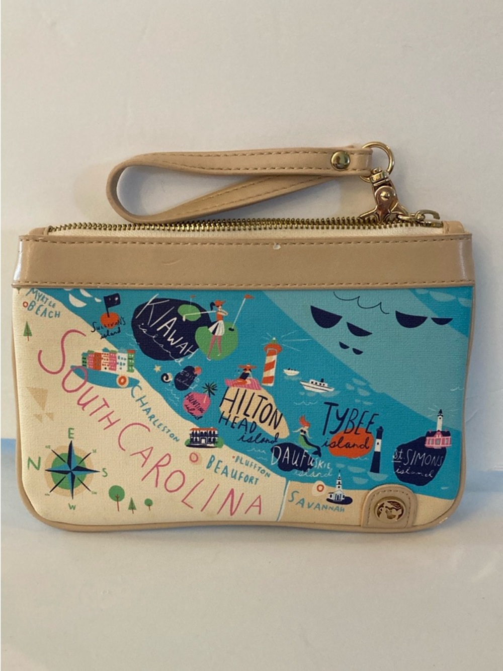Spartina 449 islands map scout wristlet  Florida, Savannah GA, South Carolina